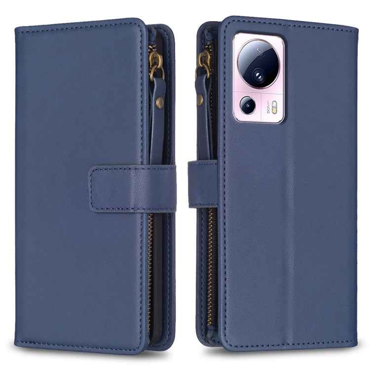 9 Card Slots Zipper Wallet Leather Flip Phone Case, For Xiaomi Redmi 12C, For Xiaomi 13 Lite, For Xiaomi Redmi K60 / K60 Pro, For Xiaomi 13 Pro, For Xiaomi 13, For Xiaomi 12T / 12T Pro, For Xiaomi 12 Lite, For Xiaomi Redmi 10 5G