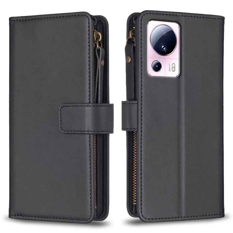 9 Card Slots Zipper Wallet Leather Flip Phone Case, For Xiaomi Redmi 12C, For Xiaomi 13 Lite, For Xiaomi Redmi K60 / K60 Pro, For Xiaomi 13 Pro, For Xiaomi 13, For Xiaomi 12T / 12T Pro, For Xiaomi 12 Lite, For Xiaomi Redmi 10 5G