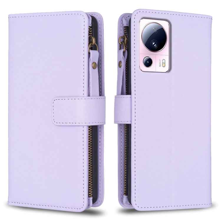 9 Card Slots Zipper Wallet Leather Flip Phone Case, For Xiaomi Redmi 12C, For Xiaomi 13 Lite, For Xiaomi Redmi K60 / K60 Pro, For Xiaomi 13 Pro, For Xiaomi 13, For Xiaomi 12T / 12T Pro, For Xiaomi 12 Lite, For Xiaomi Redmi 10 5G