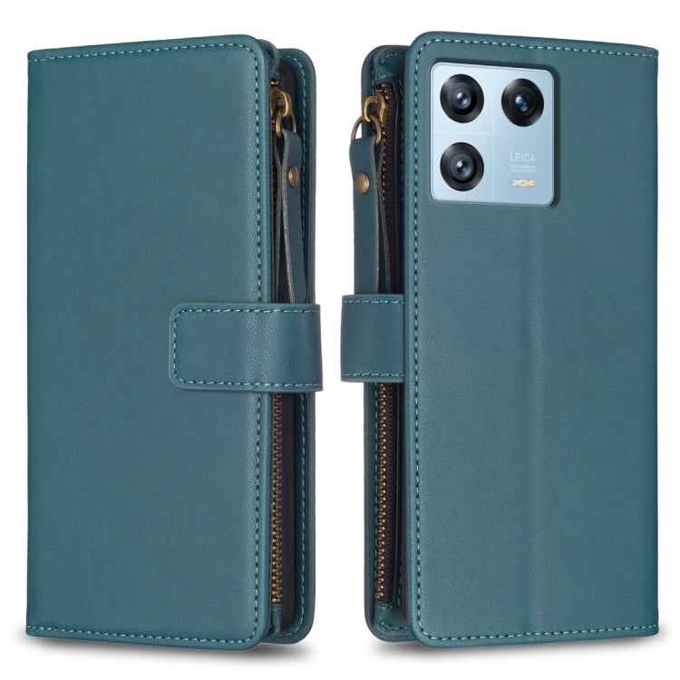 9 Card Slots Zipper Wallet Leather Flip Phone Case, For Xiaomi Redmi 12C, For Xiaomi 13 Lite, For Xiaomi Redmi K60 / K60 Pro, For Xiaomi 13 Pro, For Xiaomi 13, For Xiaomi 12T / 12T Pro, For Xiaomi 12 Lite, For Xiaomi Redmi 10 5G