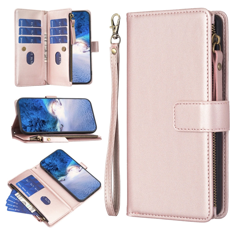 9 Card Slots Zipper Wallet Leather Flip Phone Case, For Xiaomi Redmi Note 13 Pro 4G Global, For Xiaomi Poco M6 Pro 4G, For Xiaomi Redmi Note 13 4G Global, For Xiaomi Redmi Note 13, For Xiaomi Redmi 13C, For Xiaomi Redmi Note 13 Pro+ 5G                 ...