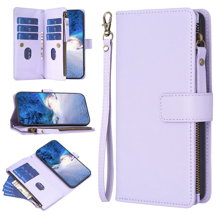 9 Card Slots Zipper Wallet Leather Flip Phone Case, For Xiaomi Redmi Note 13 Pro 4G Global, For Xiaomi Poco M6 Pro 4G, For Xiaomi Redmi Note 13 4G Global, For Xiaomi Redmi Note 13, For Xiaomi Redmi 13C, For Xiaomi Redmi Note 13 Pro+ 5G                 ...