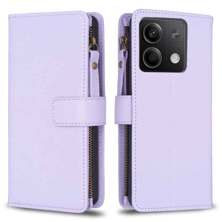 9 Card Slots Zipper Wallet Leather Flip Phone Case, For Xiaomi Redmi Note 13 Pro 4G Global, For Xiaomi Poco M6 Pro 4G, For Xiaomi Redmi Note 13 4G Global, For Xiaomi Redmi Note 13, For Xiaomi Redmi 13C, For Xiaomi Redmi Note 13 Pro+ 5G                 ...