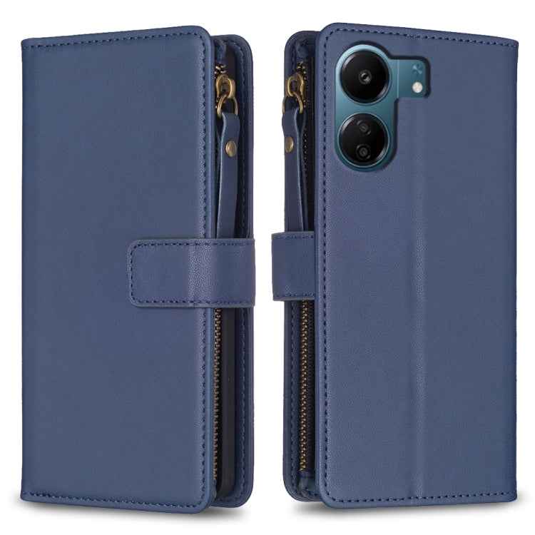 9 Card Slots Zipper Wallet Leather Flip Phone Case, For Xiaomi Redmi Note 13 Pro 4G Global, For Xiaomi Poco M6 Pro 4G, For Xiaomi Redmi Note 13 4G Global, For Xiaomi Redmi Note 13, For Xiaomi Redmi 13C, For Xiaomi Redmi Note 13 Pro+ 5G                 ...