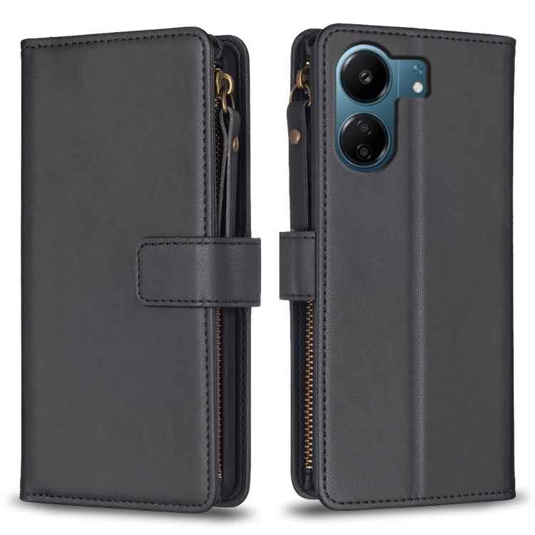 9 Card Slots Zipper Wallet Leather Flip Phone Case, For Xiaomi Redmi Note 13 Pro 4G Global, For Xiaomi Poco M6 Pro 4G, For Xiaomi Redmi Note 13 4G Global, For Xiaomi Redmi Note 13, For Xiaomi Redmi 13C, For Xiaomi Redmi Note 13 Pro+ 5G                 ...