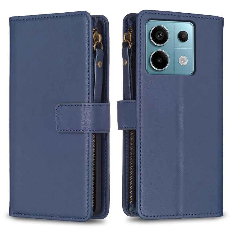 9 Card Slots Zipper Wallet Leather Flip Phone Case, For Xiaomi Redmi Note 13 Pro 4G Global, For Xiaomi Poco M6 Pro 4G, For Xiaomi Redmi Note 13 4G Global, For Xiaomi Redmi Note 13, For Xiaomi Redmi 13C, For Xiaomi Redmi Note 13 Pro+ 5G                 ...