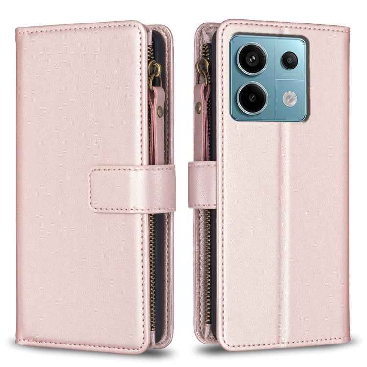 9 Card Slots Zipper Wallet Leather Flip Phone Case, For Xiaomi Redmi Note 13 Pro 4G Global, For Xiaomi Poco M6 Pro 4G, For Xiaomi Redmi Note 13 4G Global, For Xiaomi Redmi Note 13, For Xiaomi Redmi 13C, For Xiaomi Redmi Note 13 Pro+ 5G                 ...
