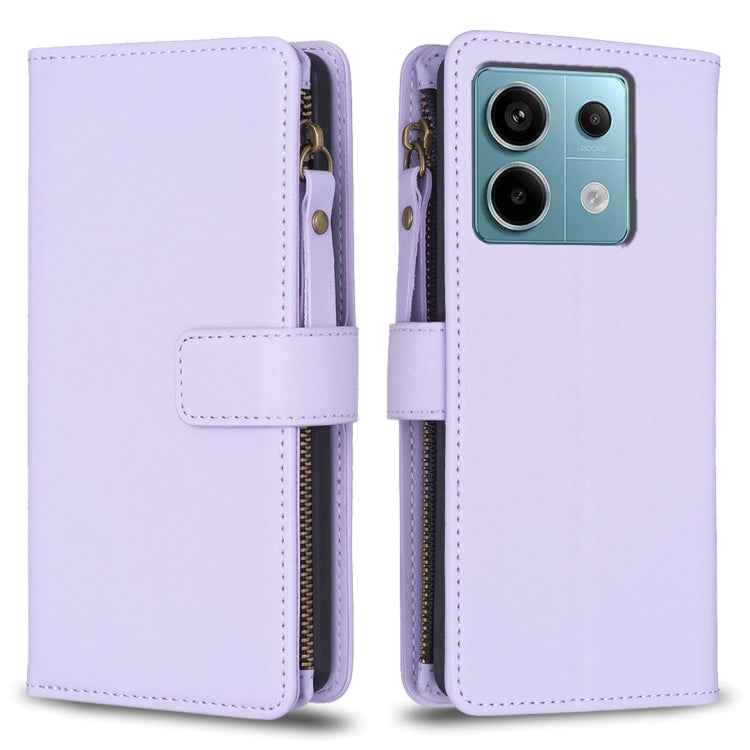 9 Card Slots Zipper Wallet Leather Flip Phone Case, For Xiaomi Redmi Note 13 Pro 4G Global, For Xiaomi Poco M6 Pro 4G, For Xiaomi Redmi Note 13 4G Global, For Xiaomi Redmi Note 13, For Xiaomi Redmi 13C, For Xiaomi Redmi Note 13 Pro+ 5G                 ...