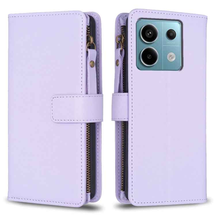 9 Card Slots Zipper Wallet Leather Flip Phone Case, For Xiaomi Redmi Note 13 Pro 4G Global, For Xiaomi Poco M6 Pro 4G, For Xiaomi Redmi Note 13 4G Global, For Xiaomi Redmi Note 13, For Xiaomi Redmi 13C, For Xiaomi Redmi Note 13 Pro+ 5G                 ...