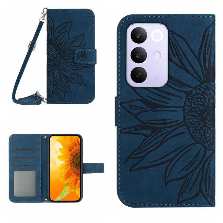 Skin Feel Sun Flower Embossed Flip Leather Phone Case with Lanyard, For Realme C85 Pro 4G, For Realme 15T 5G, For Realme 15 5G Global / 15 Pro 5G Global, For Realme C71 4G