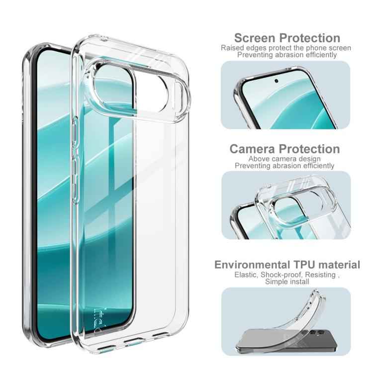 IMAK UX-10 Series Transparent Shockproof TPU Phone Case, For Google Pixel 10 Pro XL, For Google Pixel 10 / Pixel 10 Pro, For Google Pixel 7a
