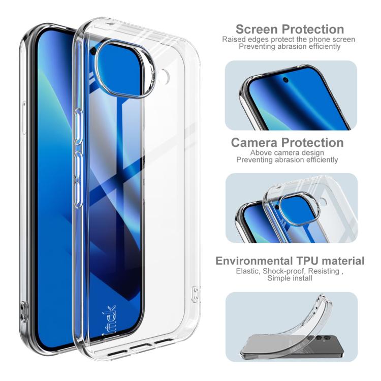 IMAK UX-10 Series Transparent Shockproof TPU Phone Case, For Google Pixel 10a, For Google Pixel 10 Pro XL, For Google Pixel 10 / Pixel 10 Pro, For Google Pixel 7a