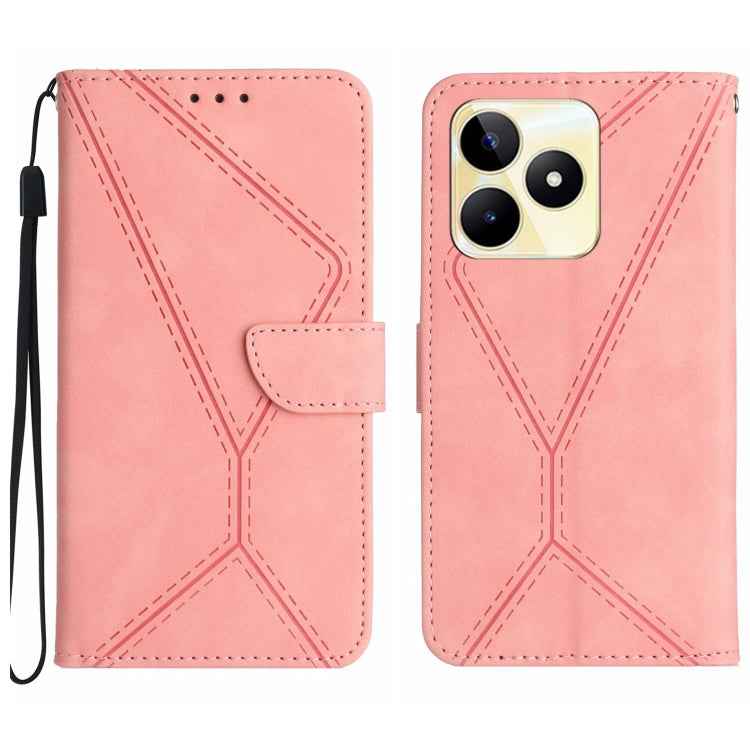 Stitching Embossed Leather Phone Case, For Realme 12 Pro/12 Pro+ Global, For Realme C67 4G, For Realme 11 5G Global, For Realme C53, For Realme 11 4G Global, For Realme C65 4G
