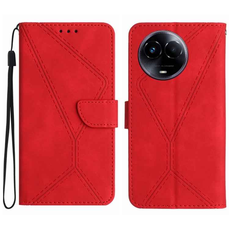 Stitching Embossed Leather Phone Case, For Realme 12 Pro/12 Pro+ Global, For Realme C67 4G, For Realme 11 5G Global, For Realme C53, For Realme 11 4G Global, For Realme C65 4G