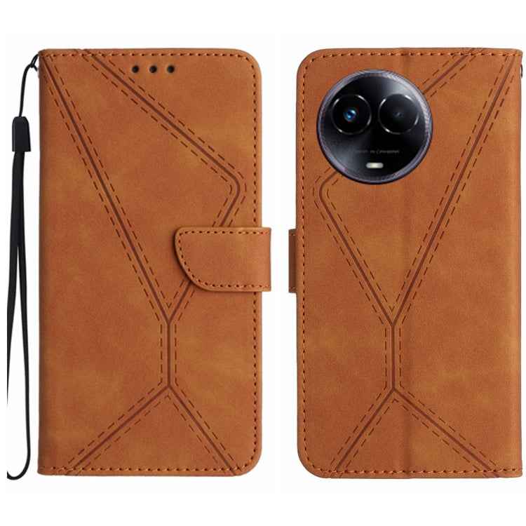 Stitching Embossed Leather Phone Case, For Realme 12 Pro/12 Pro+ Global, For Realme C67 4G, For Realme 11 5G Global, For Realme C53, For Realme 11 4G Global, For Realme C65 4G