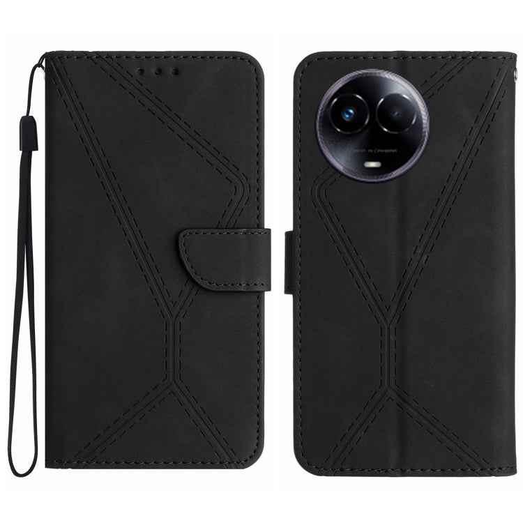 Stitching Embossed Leather Phone Case, For Realme 12 Pro/12 Pro+ Global, For Realme C67 4G, For Realme 11 5G Global, For Realme C53, For Realme 11 4G Global, For Realme C65 4G