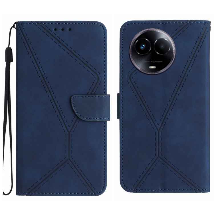 Stitching Embossed Leather Phone Case, For Realme 12 Pro/12 Pro+ Global, For Realme C67 4G, For Realme 11 5G Global, For Realme C53, For Realme 11 4G Global, For Realme C65 4G