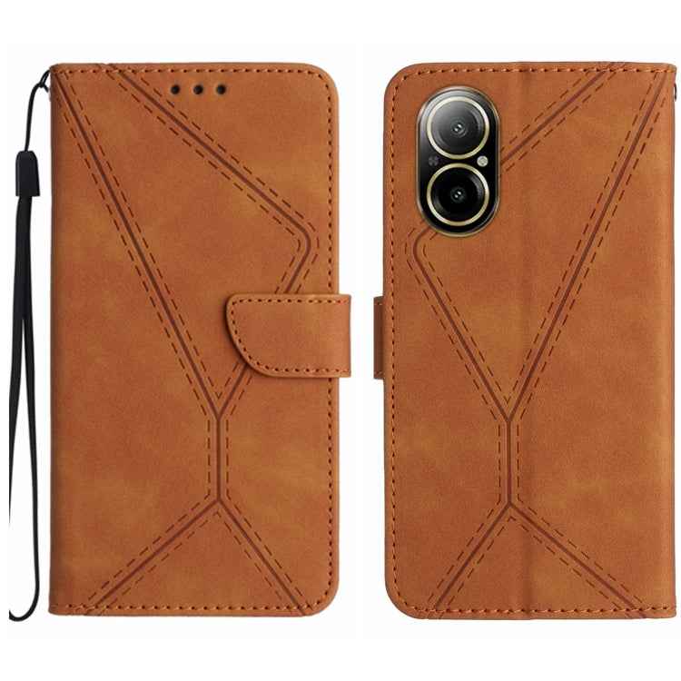 Stitching Embossed Leather Phone Case, For Realme 12 Pro/12 Pro+ Global, For Realme C67 4G, For Realme 11 5G Global, For Realme C53, For Realme 11 4G Global, For Realme C65 4G