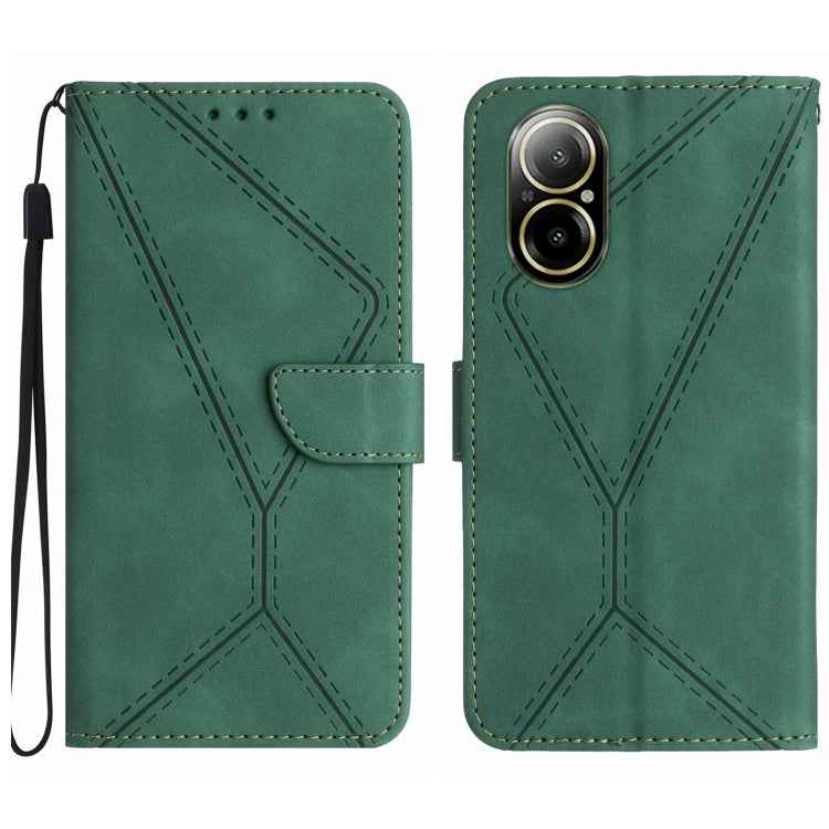 Stitching Embossed Leather Phone Case, For Realme 12 Pro/12 Pro+ Global, For Realme C67 4G, For Realme 11 5G Global, For Realme C53, For Realme 11 4G Global, For Realme C65 4G