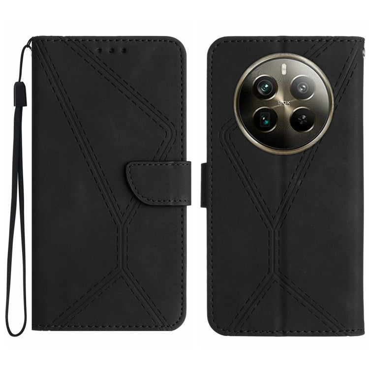 Stitching Embossed Leather Phone Case, For Realme 12 5G Global, For Realme 12+ Global, For Realme 12 Pro/12 Pro+ Global, For Realme C67 4G, For Realme 11 5G Global, For Realme C53, For Realme 11 4G Global, For Realme C65 4G