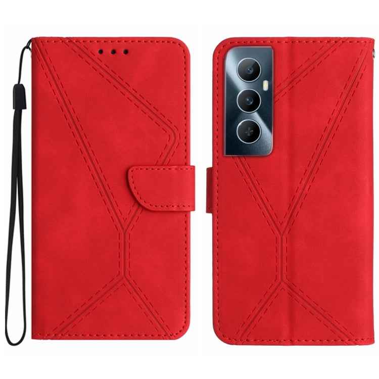 Stitching Embossed Leather Phone Case, For Realme 12 Pro/12 Pro+ Global, For Realme C67 4G, For Realme 11 5G Global, For Realme C53, For Realme 11 4G Global, For Realme C65 4G