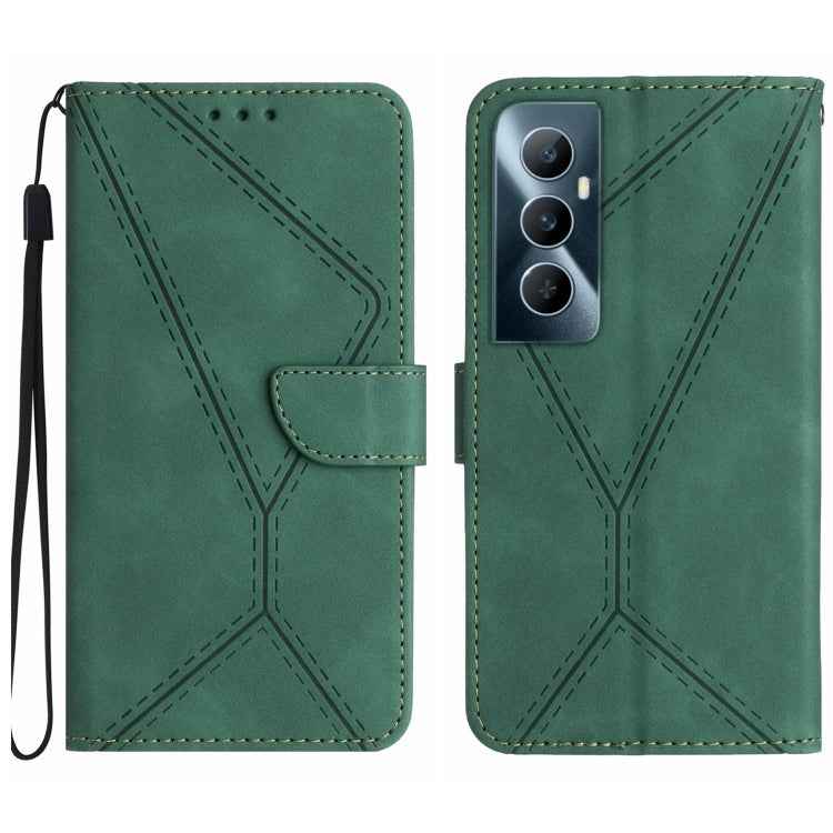 Stitching Embossed Leather Phone Case, For Realme 12 Pro/12 Pro+ Global, For Realme C67 4G, For Realme 11 5G Global, For Realme C53, For Realme 11 4G Global, For Realme C65 4G