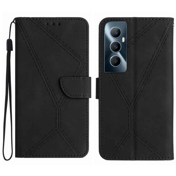 Stitching Embossed Leather Phone Case, For Realme 12 Pro/12 Pro+ Global, For Realme C67 4G, For Realme 11 5G Global, For Realme C53, For Realme 11 4G Global, For Realme C65 4G