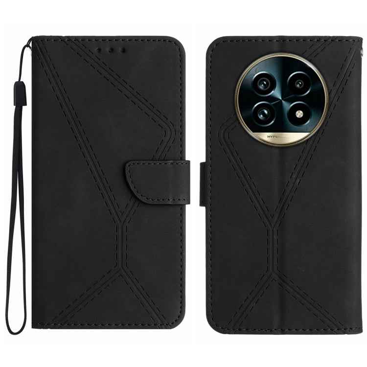 Stitching Embossed Leather Phone Case, For Realme 14 Pro+ 5G, For Realme C75 4G, For Realme 13+ 5G Global, For Realme 13 Pro 5G / 13 Pro+ 5G, For Realme C63 4G Global/ C61, For Realme C63 5G, For Realme 12 5G Global, For Realme 12+ Global