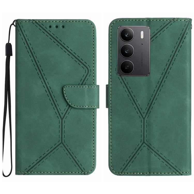 Stitching Embossed Leather Phone Case, For Realme 14 Pro+ 5G, For Realme C75 4G, For Realme 13+ 5G Global, For Realme 13 Pro 5G / 13 Pro+ 5G, For Realme C63 4G Global/ C61, For Realme C63 5G, For Realme 12 5G Global, For Realme 12+ Global