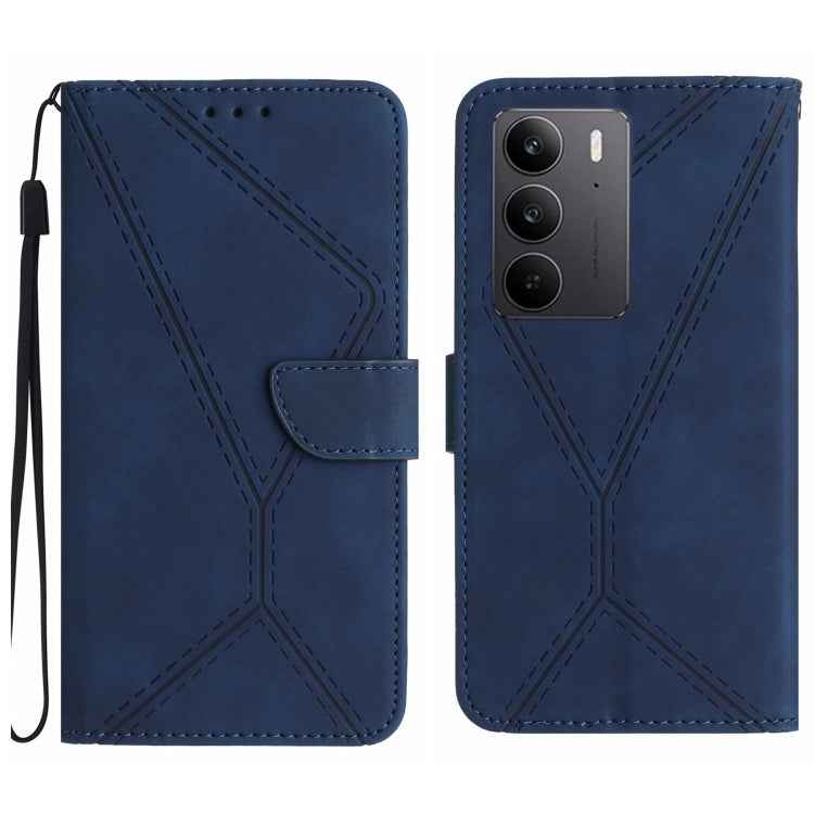 Stitching Embossed Leather Phone Case, For Realme 14 Pro+ 5G, For Realme C75 4G, For Realme 13+ 5G Global, For Realme 13 Pro 5G / 13 Pro+ 5G, For Realme C63 4G Global/ C61, For Realme C63 5G, For Realme 12 5G Global, For Realme 12+ Global
