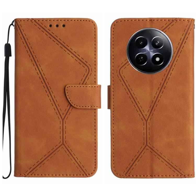 Stitching Embossed Leather Phone Case, For Realme 14 Pro+ 5G, For Realme C75 4G, For Realme 13+ 5G Global, For Realme 13 Pro 5G / 13 Pro+ 5G, For Realme C63 4G Global/ C61, For Realme C63 5G, For Realme 12 5G Global, For Realme 12+ Global