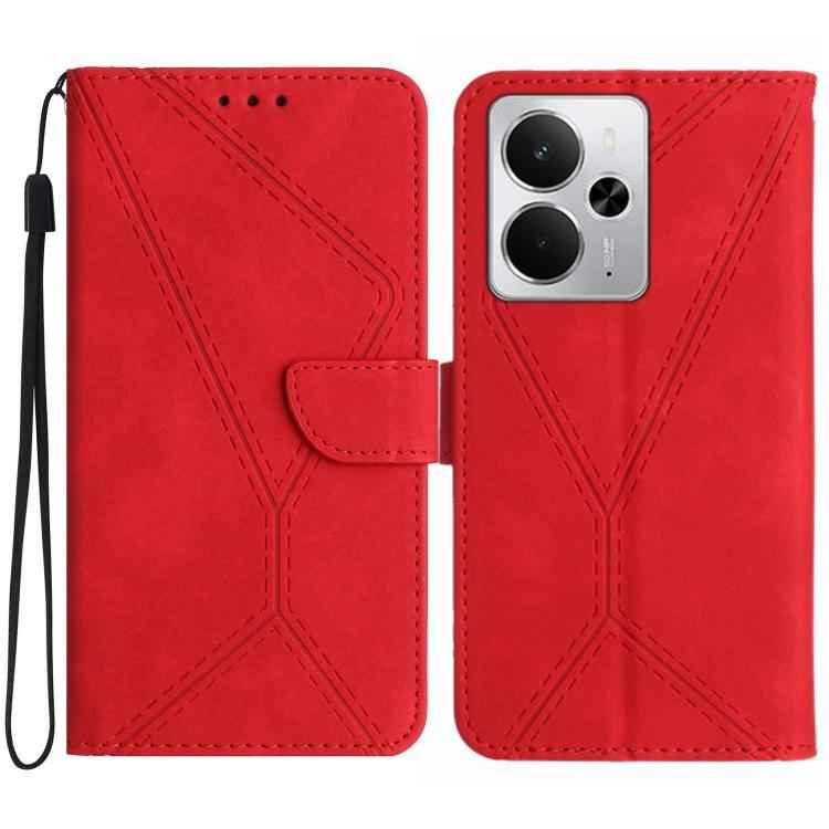 Stitching Embossed Leather Phone Case, For Realme C85 5G, For Realme C85 Pro 4G, For Realme 15T 5G, For Realme 15 5G Global / 15 Pro 5G Global, For Realme C71 4G, For Realme C75 5G, For Realme 14 5G Global / P3 5G Global, For Realme P3 Pro 5G Global