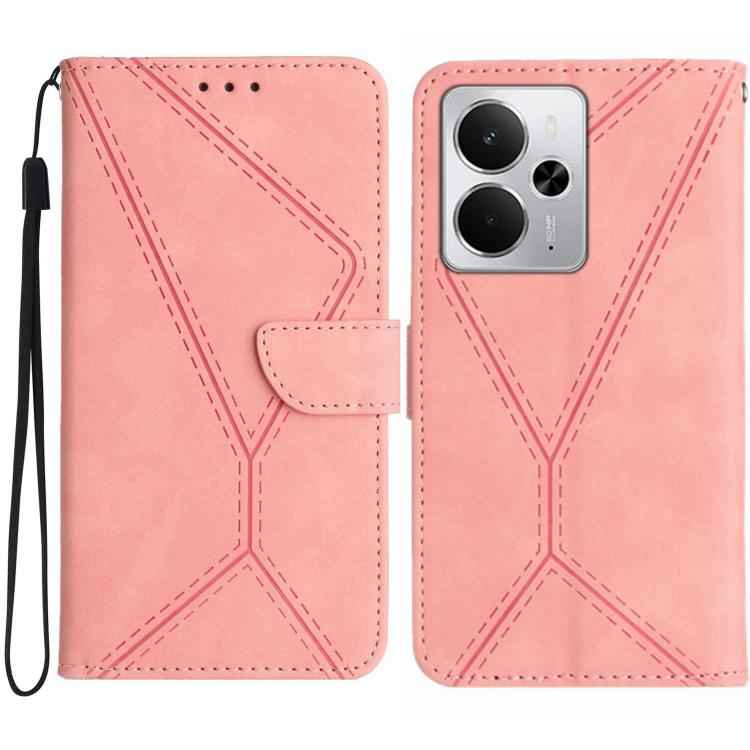 Stitching Embossed Leather Phone Case, For Realme C85 5G, For Realme C85 Pro 4G, For Realme 15T 5G, For Realme 15 5G Global / 15 Pro 5G Global, For Realme C71 4G, For Realme C75 5G, For Realme 14 5G Global / P3 5G Global, For Realme P3 Pro 5G Global
