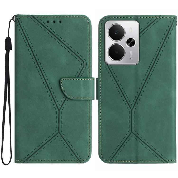 Stitching Embossed Leather Phone Case, For Realme C85 5G, For Realme C85 Pro 4G, For Realme 15T 5G, For Realme 15 5G Global / 15 Pro 5G Global, For Realme C71 4G, For Realme C75 5G, For Realme 14 5G Global / P3 5G Global, For Realme P3 Pro 5G Global