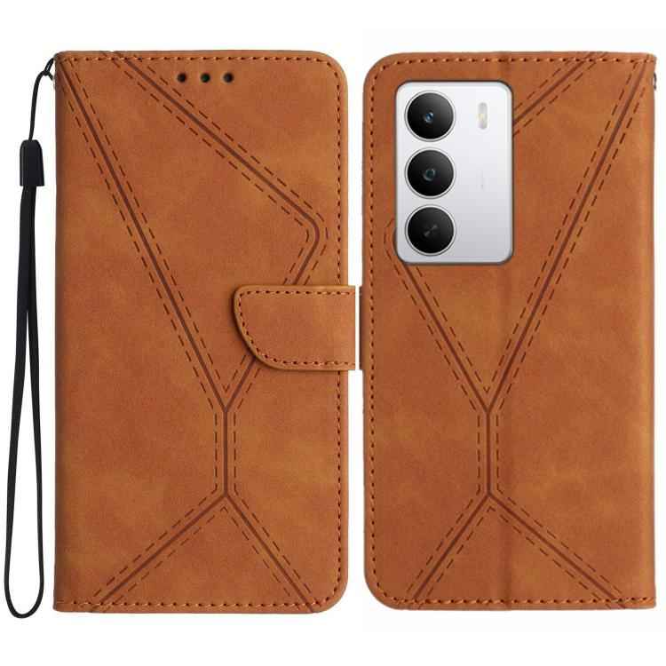 Stitching Embossed Leather Phone Case, For Realme C85 5G, For Realme C85 Pro 4G, For Realme 15T 5G, For Realme 15 5G Global / 15 Pro 5G Global, For Realme C71 4G, For Realme C75 5G, For Realme 14 5G Global / P3 5G Global, For Realme P3 Pro 5G Global