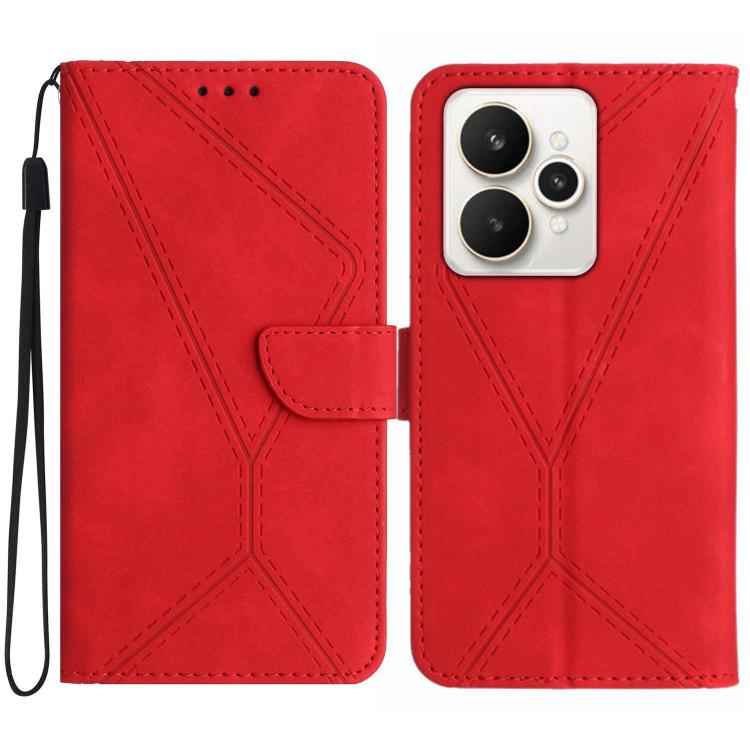Stitching Embossed Leather Phone Case, For Realme C85 5G, For Realme C85 Pro 4G, For Realme 15T 5G, For Realme 15 5G Global / 15 Pro 5G Global, For Realme C71 4G, For Realme C75 5G, For Realme 14 5G Global / P3 5G Global, For Realme P3 Pro 5G Global