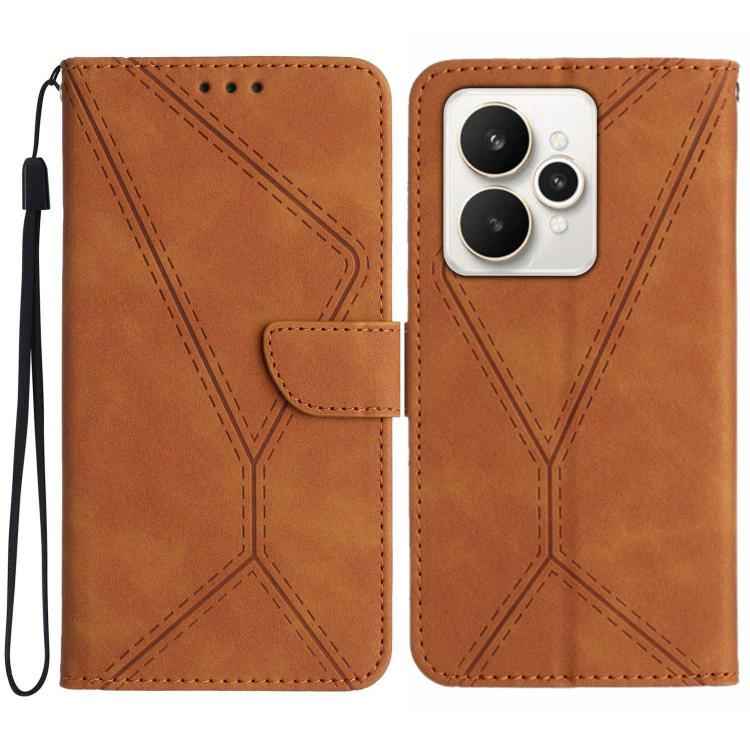 Stitching Embossed Leather Phone Case, For Realme C85 5G, For Realme C85 Pro 4G, For Realme 15T 5G, For Realme 15 5G Global / 15 Pro 5G Global, For Realme C71 4G, For Realme C75 5G, For Realme 14 5G Global / P3 5G Global, For Realme P3 Pro 5G Global