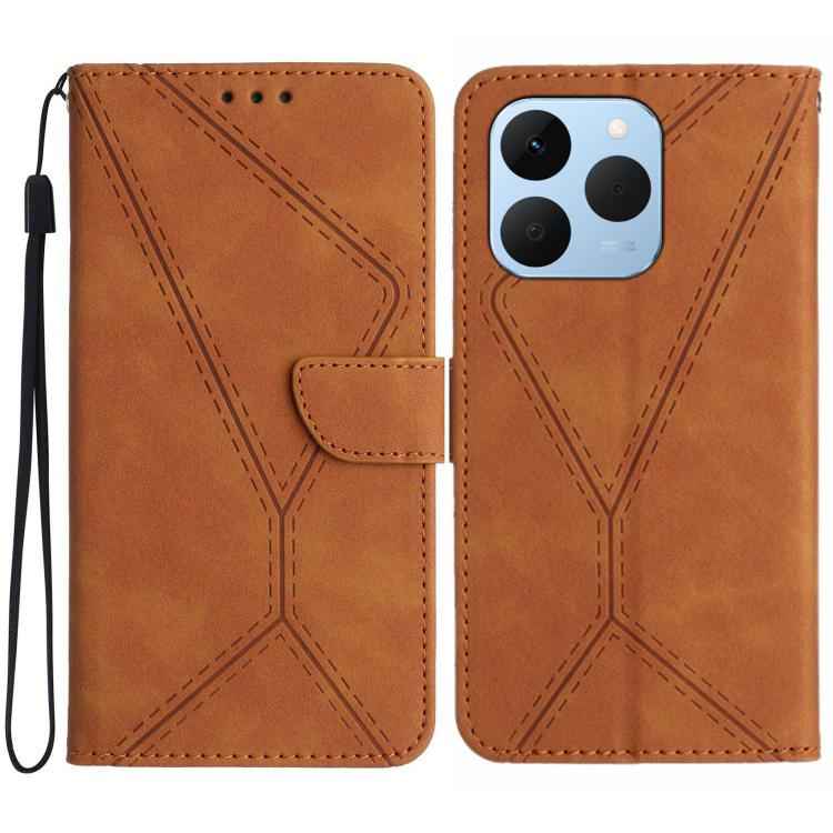 Stitching Embossed Leather Phone Case, For Realme C85 5G, For Realme C85 Pro 4G, For Realme 15T 5G, For Realme 15 5G Global / 15 Pro 5G Global, For Realme C71 4G, For Realme C75 5G, For Realme 14 5G Global / P3 5G Global, For Realme P3 Pro 5G Global