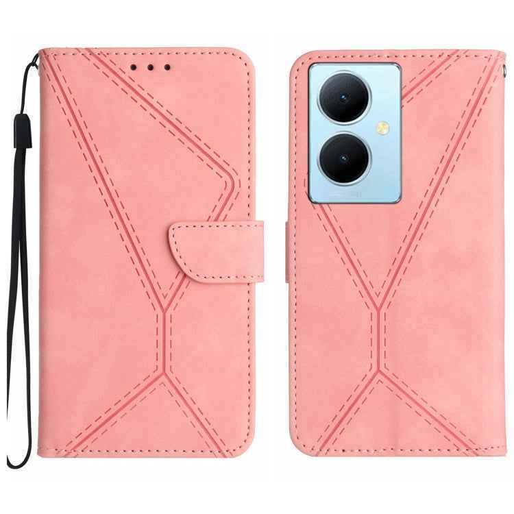 Stitching Embossed Leather Phone Case, For vivo Y200e / Y100 IDN / V30 Lite India 5G, For vivo Y78+