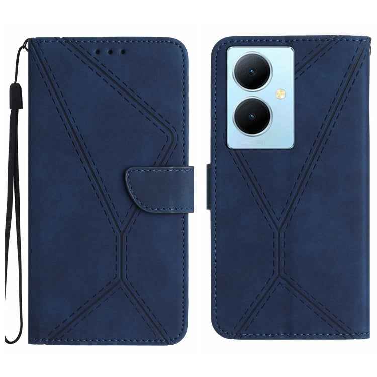 Stitching Embossed Leather Phone Case, For vivo Y200e / Y100 IDN / V30 Lite India 5G, For vivo Y78+