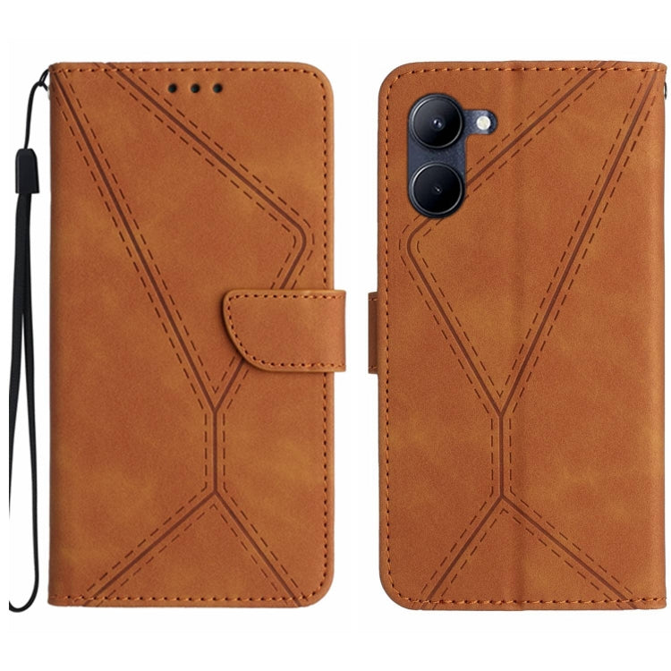 Stitching Embossed Leather Phone Case, For vivo V50 5G Global, For vivo Y03 4G, For vivo Y200e / Y100 IDN / V30 Lite India 5G, For vivo Y78+