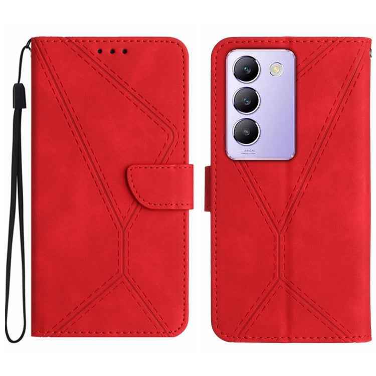 Stitching Embossed Leather Phone Case, For vivo Y200e / Y100 IDN / V30 Lite India 5G, For vivo Y78+