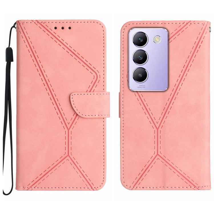 Stitching Embossed Leather Phone Case, For vivo Y200e / Y100 IDN / V30 Lite India 5G, For vivo Y78+