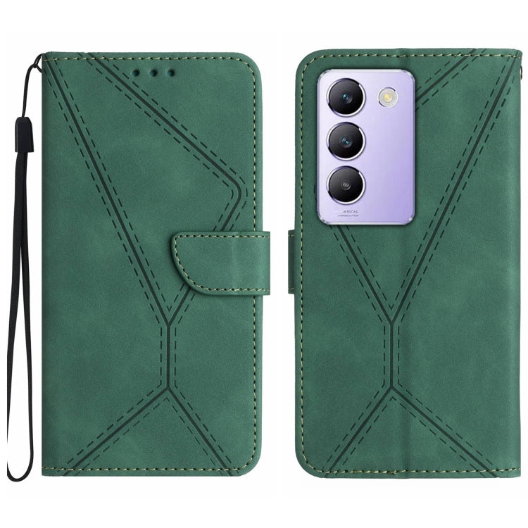 Stitching Embossed Leather Phone Case, For vivo V50 5G Global, For vivo Y03 4G, For vivo Y200e / Y100 IDN / V30 Lite India 5G, For vivo Y78+