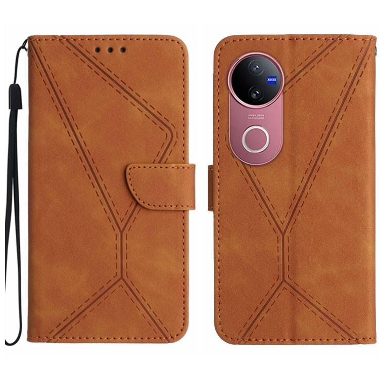 Stitching Embossed Leather Phone Case, For vivo V50 5G Global, For vivo Y03 4G, For vivo Y200e / Y100 IDN / V30 Lite India 5G, For vivo Y78+