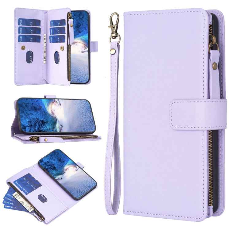 9 Card Slots Zipper Wallet Leather Flip Phone Case, For Realme C53, For Realme C55