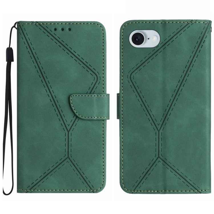 Stitching Embossed Leather Phone Case, For iPhone 17e / 16e, For iPhone 17 Pro Max, For iPhone 17 Pro, For iPhone 17, For iPhone Air, For iPhone 16 Pro Max, For iPhone 16 Pro, For iPhone 16 Plus