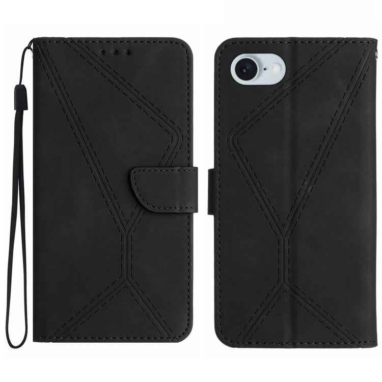 Stitching Embossed Leather Phone Case, For iPhone 17e / 16e, For iPhone 17 Pro Max, For iPhone 17 Pro, For iPhone 17, For iPhone Air, For iPhone 16 Pro Max, For iPhone 16 Pro, For iPhone 16 Plus