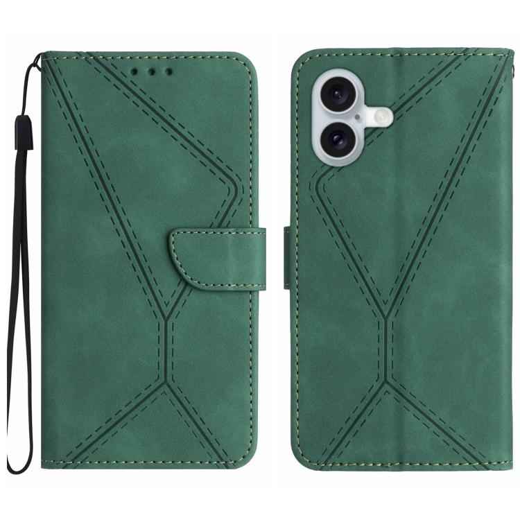 Stitching Embossed Leather Phone Case, For iPhone 17e / 16e, For iPhone 17 Pro Max, For iPhone 17 Pro, For iPhone 17, For iPhone Air, For iPhone 16 Pro Max, For iPhone 16 Pro, For iPhone 16 Plus