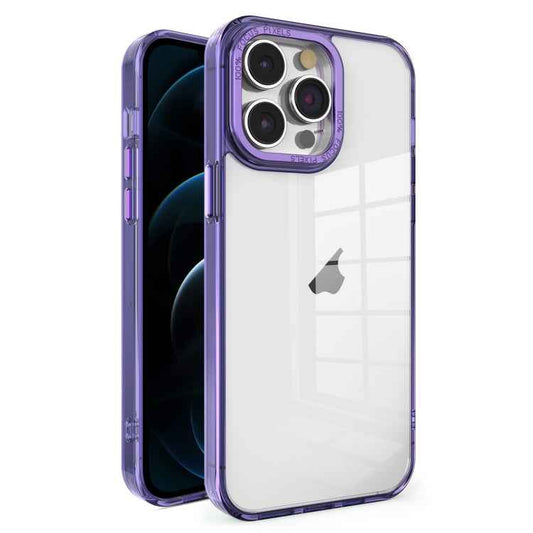 Crystal TPU + PC Electroplated Lens Frame Phone Case